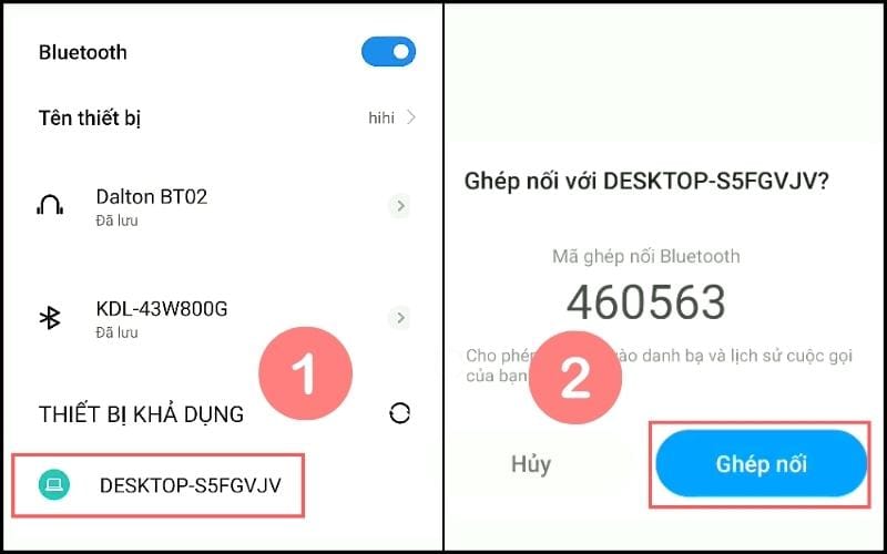 Ghép nối với điện thoại
