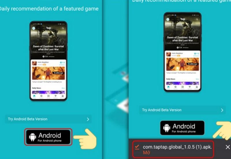 Hướng dẫn tải ứng dụng Tap Tap