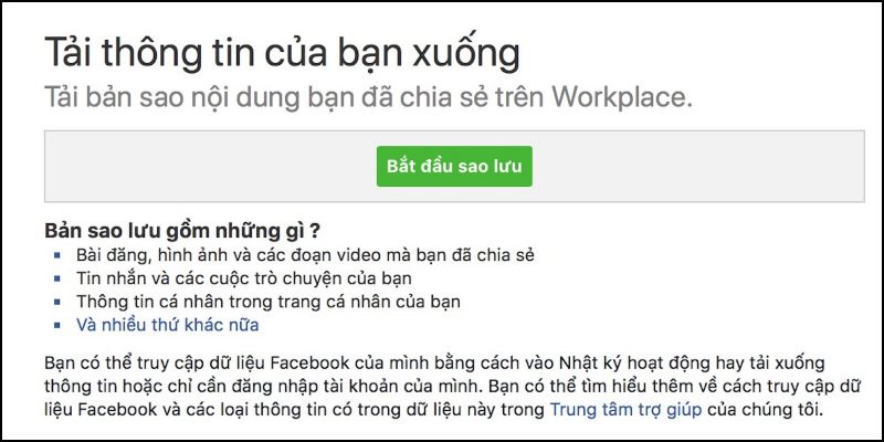 Xem lại và tải thông tin của bạn xuống