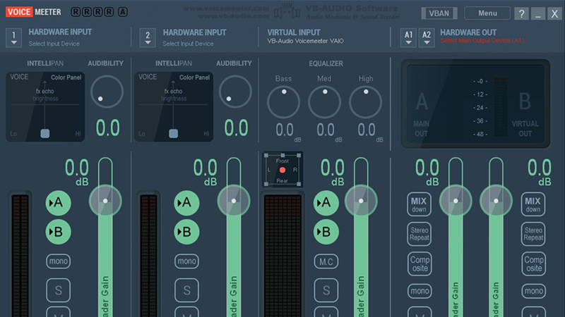 Giao diện ứng dụng VoiceMeeter