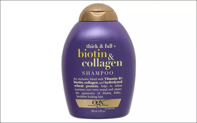 Dầu gội OGX Thick Full Biotin Collagen có tác dụng bảo vệ và tăng cường dưỡng chất cho mái tóc của bạn