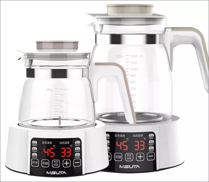 Từng bộ phận của máy như đế máy, bình thủy tinh và nắp đậy đều được làm từ chất liệu cao cấp