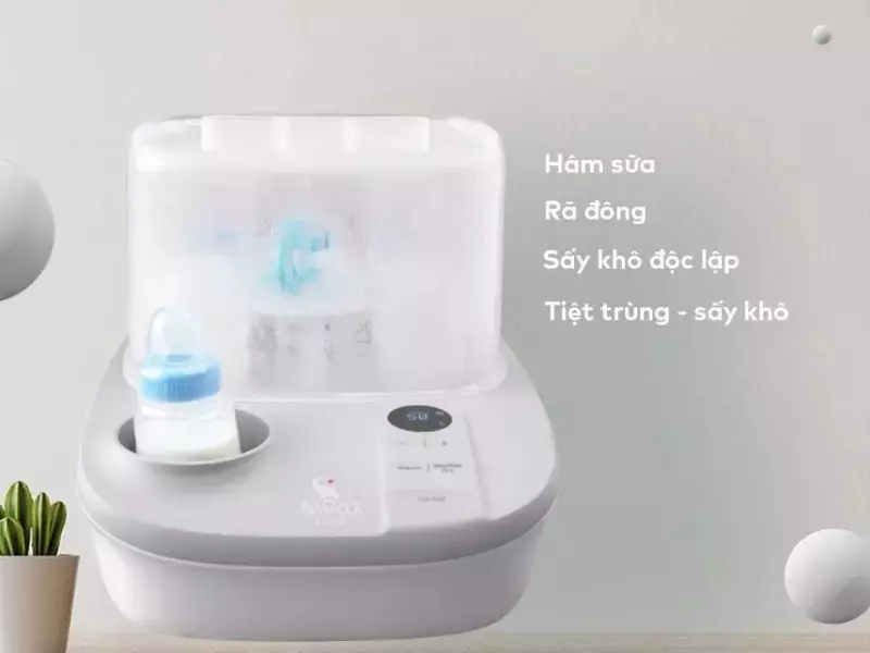 Máy hâm sữa, tiệt trùng Moaz Bebe đa năng MB-005 với các chức năng tiện lợi