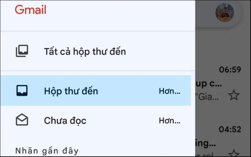 Chọn biểu tượng 3 gạch