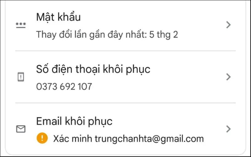 Chọn Password