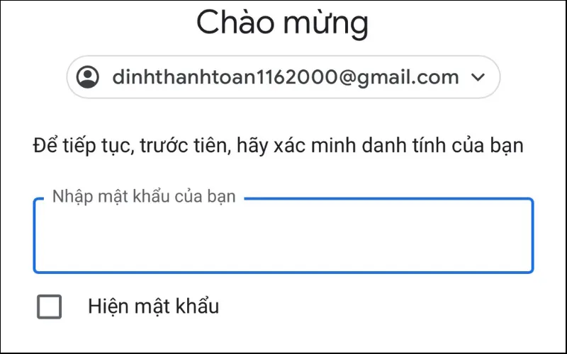 Nhập mật khẩu mới