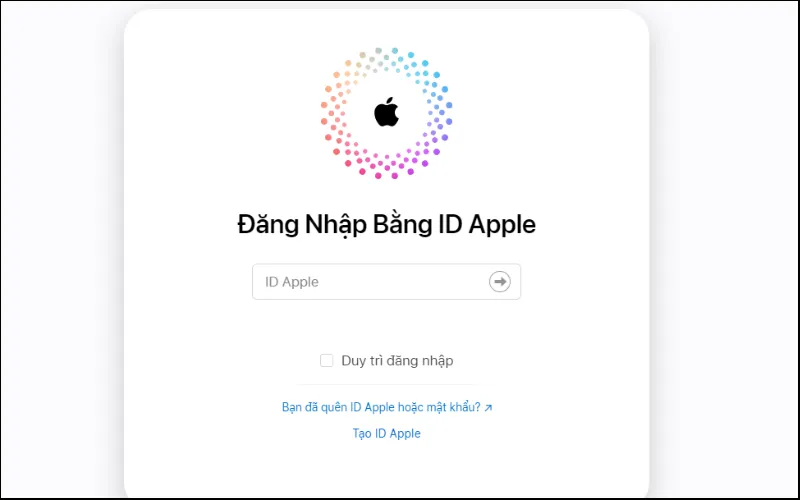 Hãy truy cập trang web iCloud