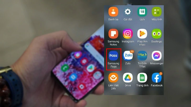 Vào Samsung Pass