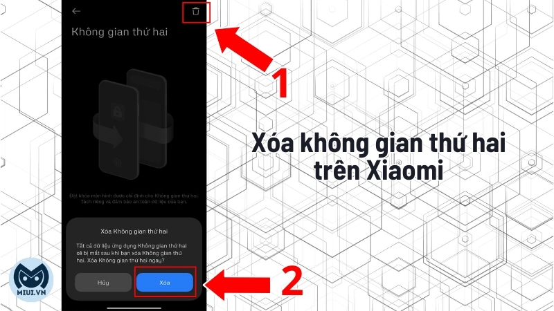 Xóa không gian thứ hai trên Xiaomi chạy HyperOS