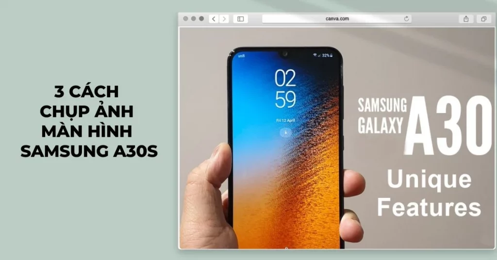 cách chụp màn hình samsung a30s
