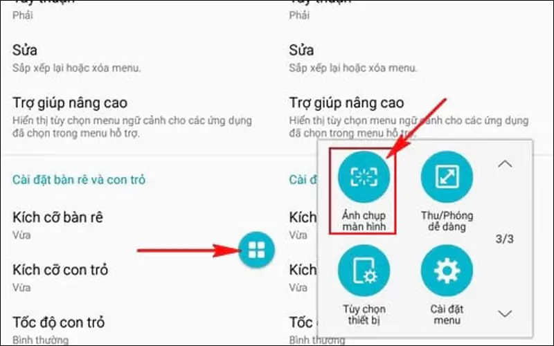 Chụp màn hình Samsung J2 bằng Menu hỗ trợ - Bước 2