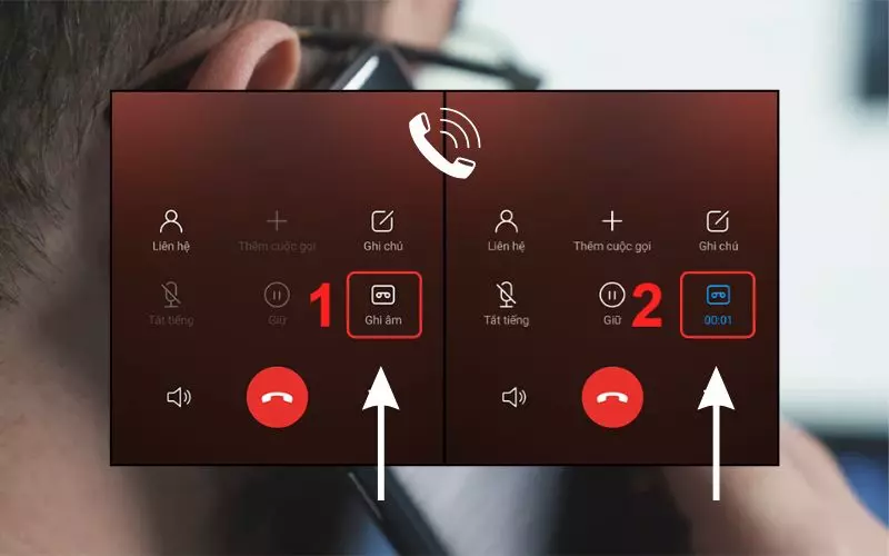 Trên màn hình cuộc gọi thoại, chọn Ghi âm