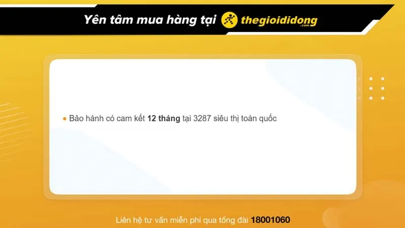 Mua điện Xiaomi tại Thế Giới Di Động có nhiều chính sách bảo hành cực tốt