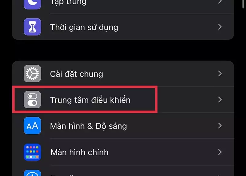 Chọn trung tâm điều khiển