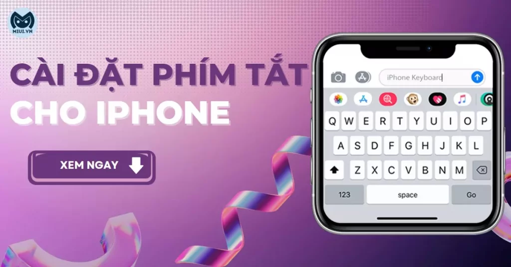cài đặt phím tắt cho iphone