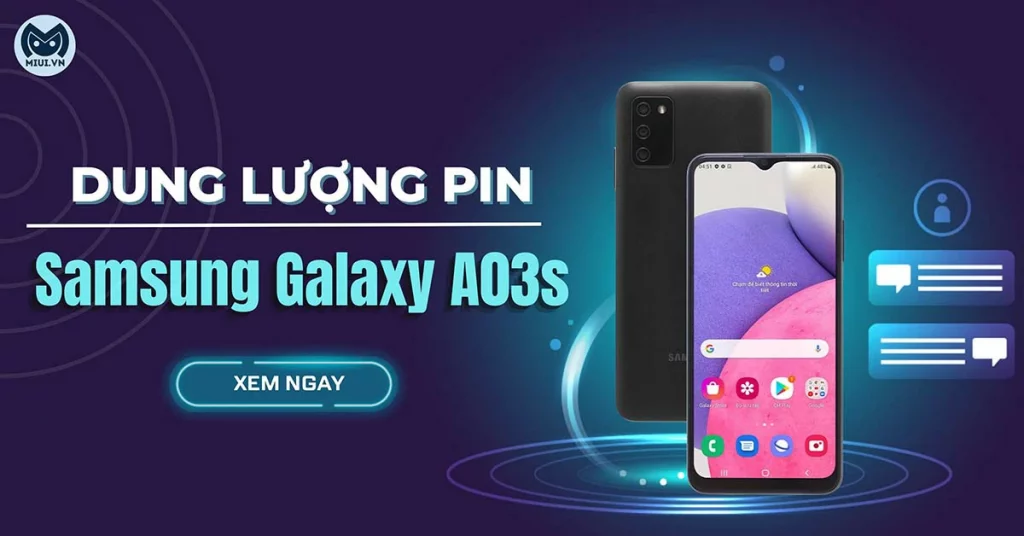 dung lượng pin samsung galaxy a03s