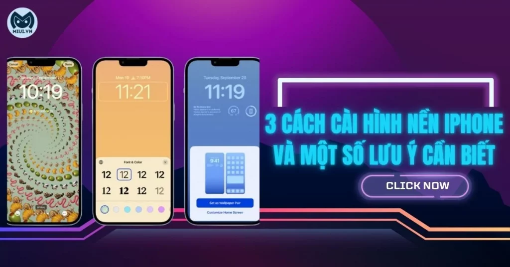 cách cài hình nền iphone