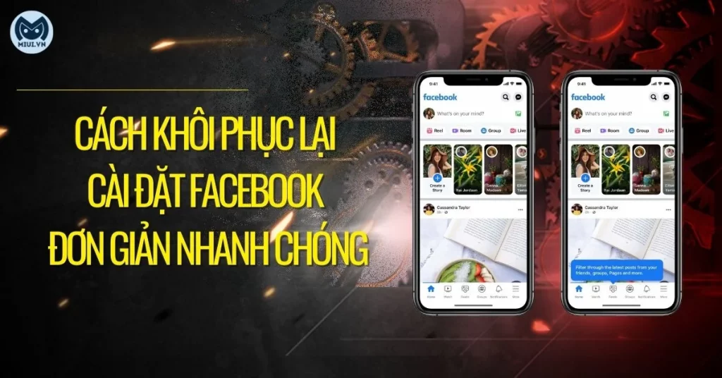 khôi phục lại cài đặt facebook