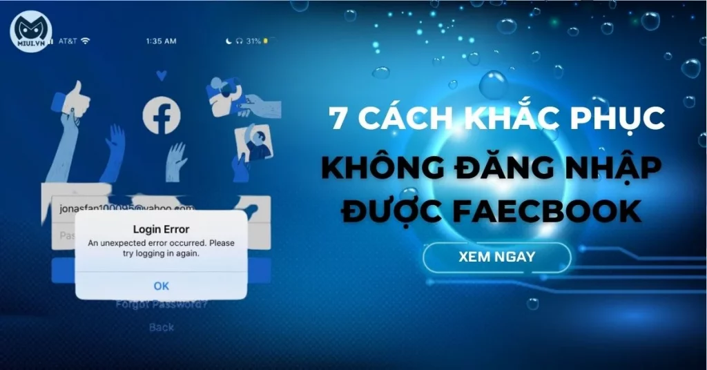 không đăng nhập được facebook