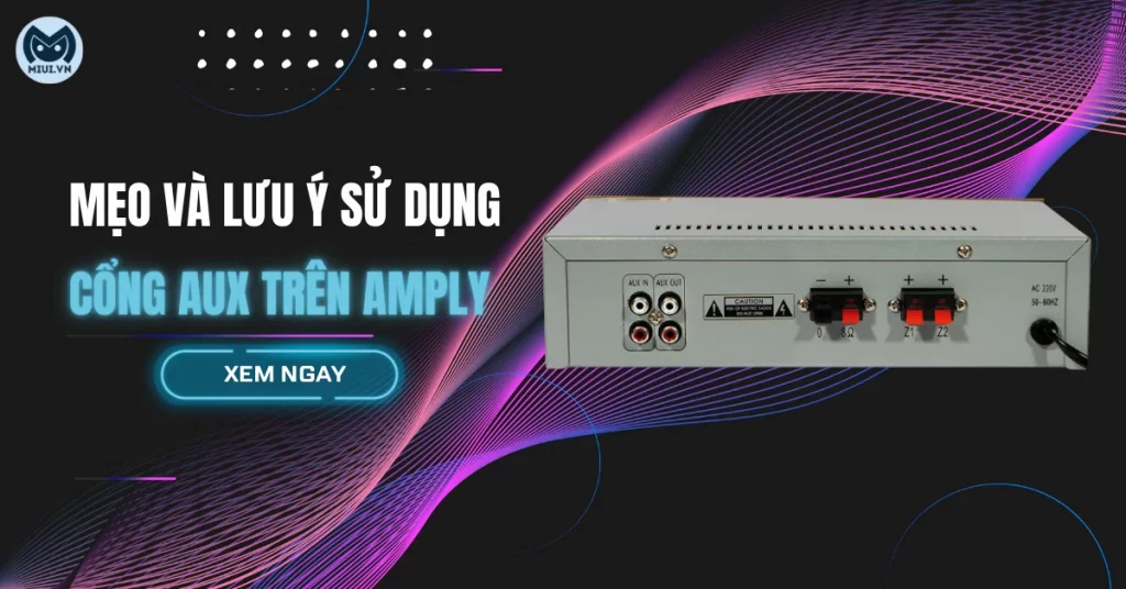 cổng aux trên amply