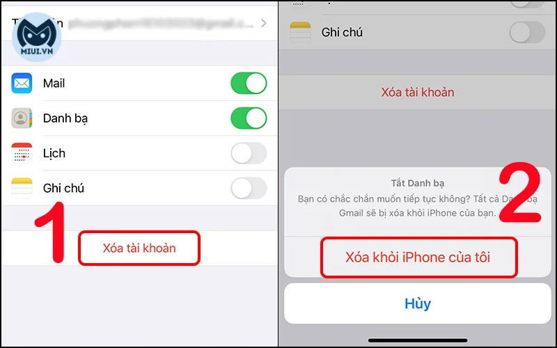 Xóa khỏi iPhone của tôi để xác nhận thành công