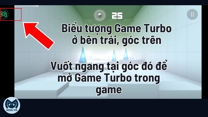 Vuốt ngang để mở Game Turbo