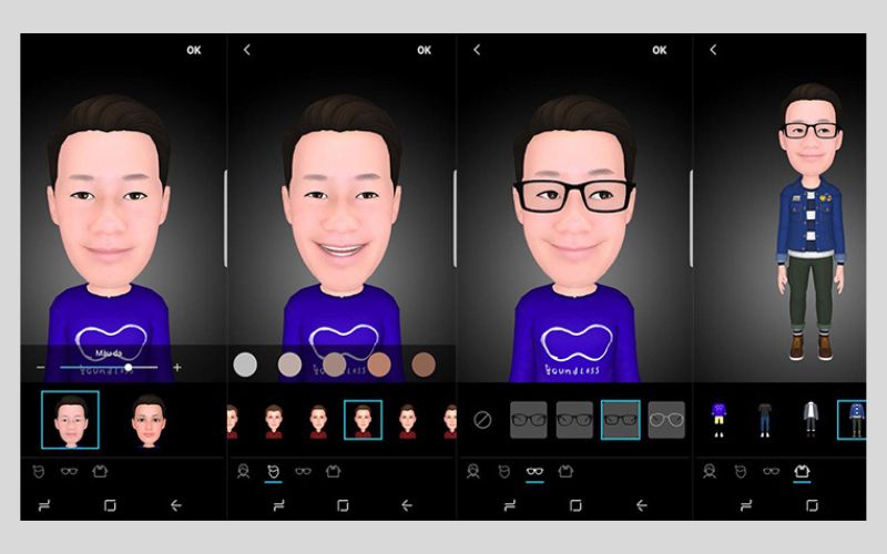 Tạo memoji bằng Samsung AR Emoji