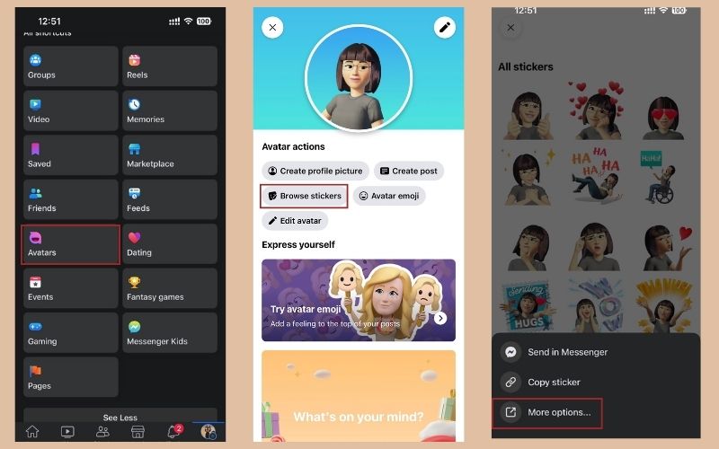 Chia sẻ memoji tạo trên Facebook