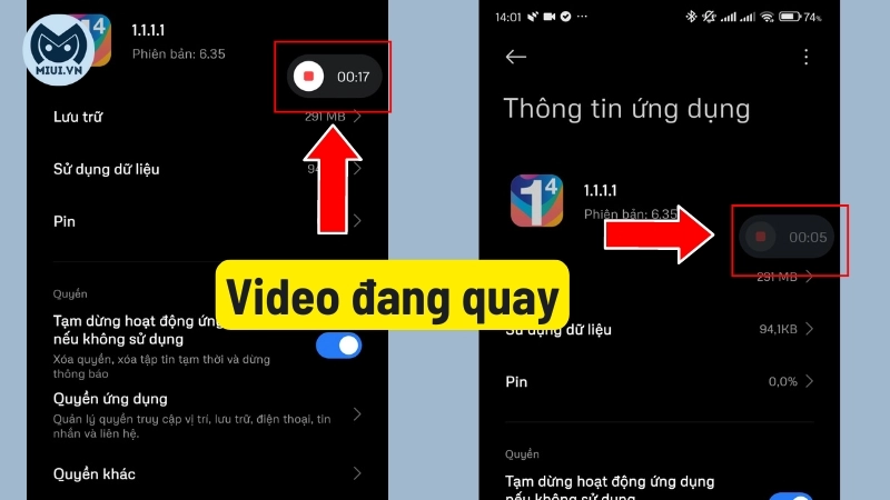 Video đang quay