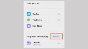 Sao lưu dữ liệu trên Mi Cloud