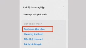 Sao lưu dữ liệu trên Mi Cloud