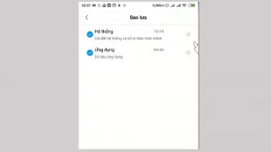 Sao lưu dữ liệu bộ nhớ đệm Xiaomi