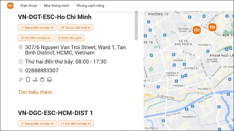 Danh sách trung tâm bảo hành Xiaomi gần bạn
