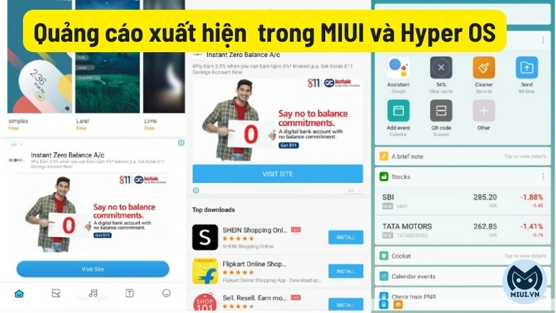 Quảng cáo xuất hiện trong MIUI và Hyper OS