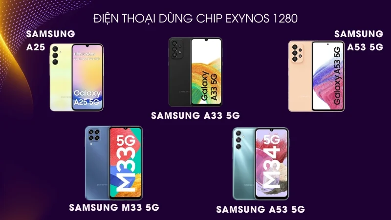 Điện thoại dùng chip Exynos 1280