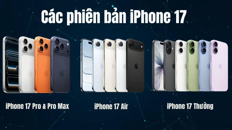 Tổng quan về các phiên bản iPhone 17 Series