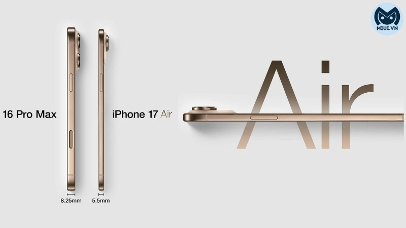 iPhone 17 Air là điện thoại mỏng nhất của Apple