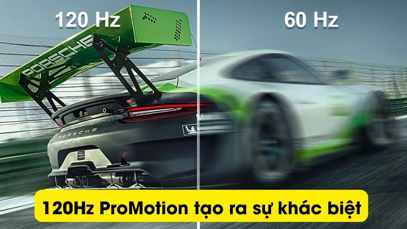 iPhone 17 Plus vượt trội nhờ tần số quét 120Hz ProMotion