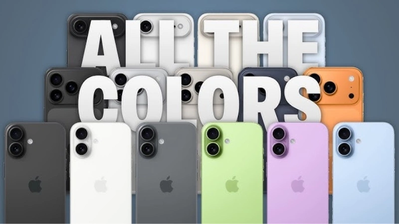 Các màu sắc có thể có trên iPhone 17 Series