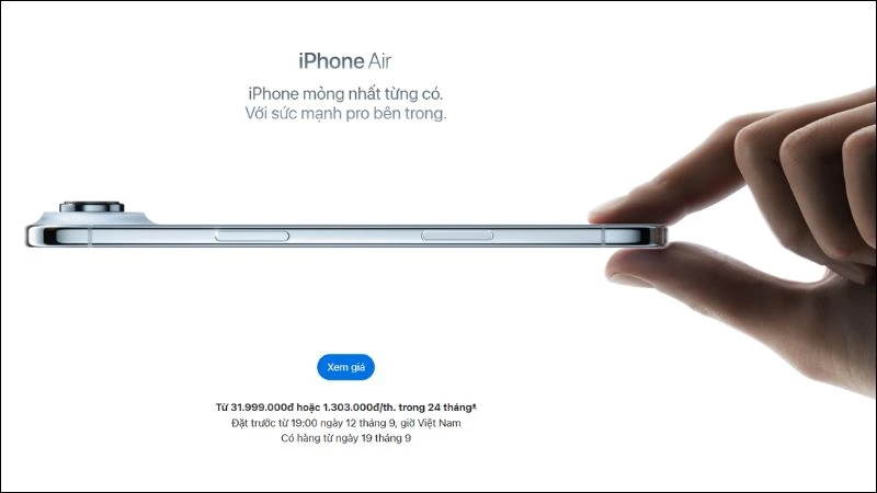 Thiết kế iPhone Air