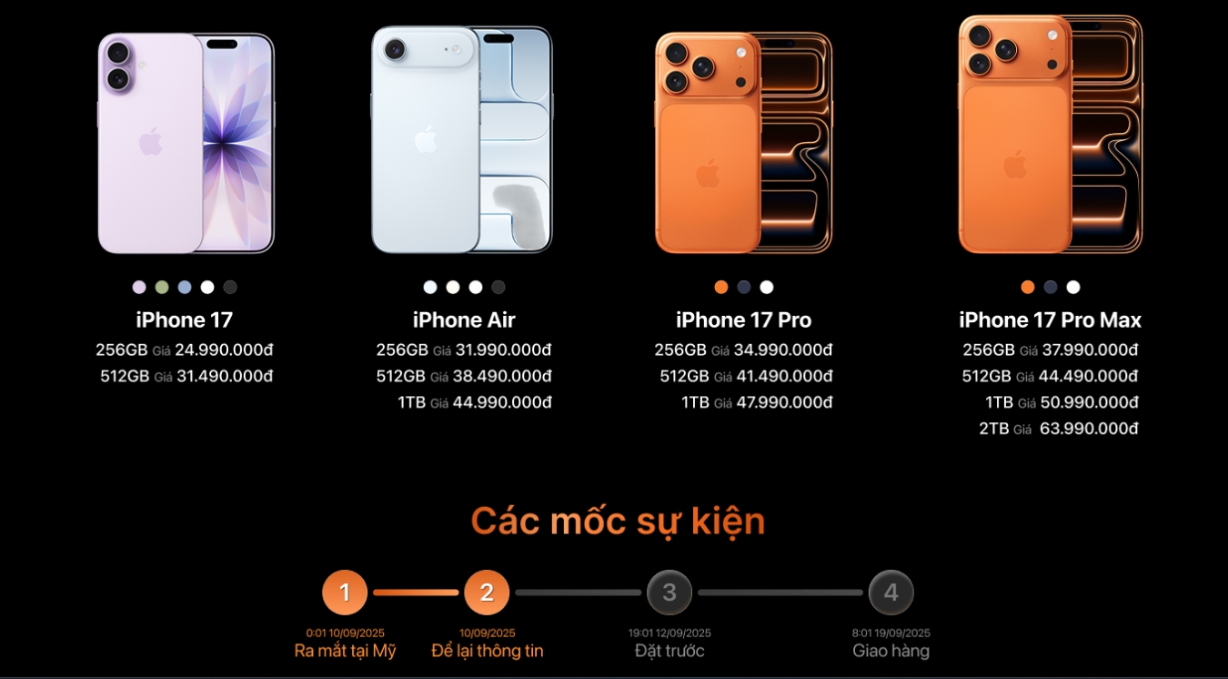 iPhone 17 Series mở bán tại Việt Nam