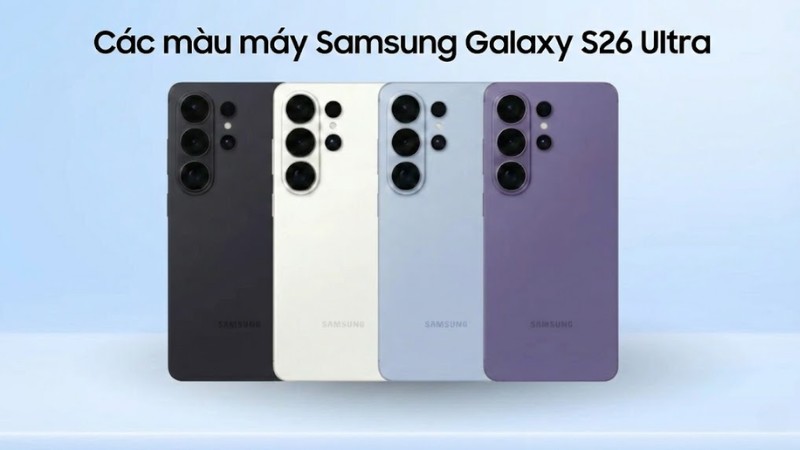 Các màu máy Samsung Galaxy S26 Ultra